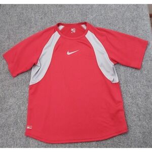 Nike Performance Shirt Mens XL Red Gray Center Swoosh Athletic Performance Tee